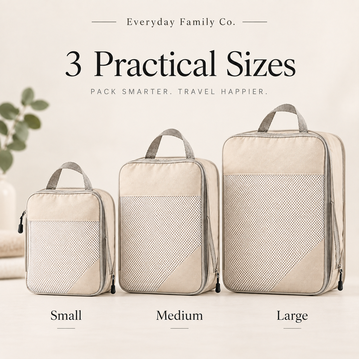 3-Piece Compression Packing Cubes Set
