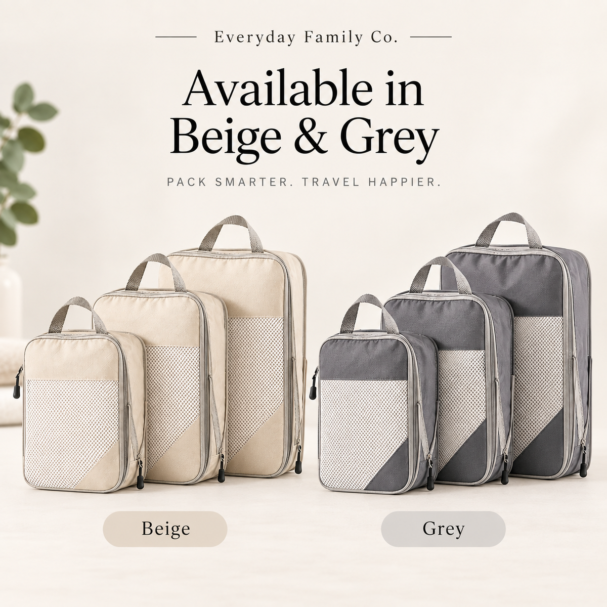 3-Piece Compression Packing Cubes Set