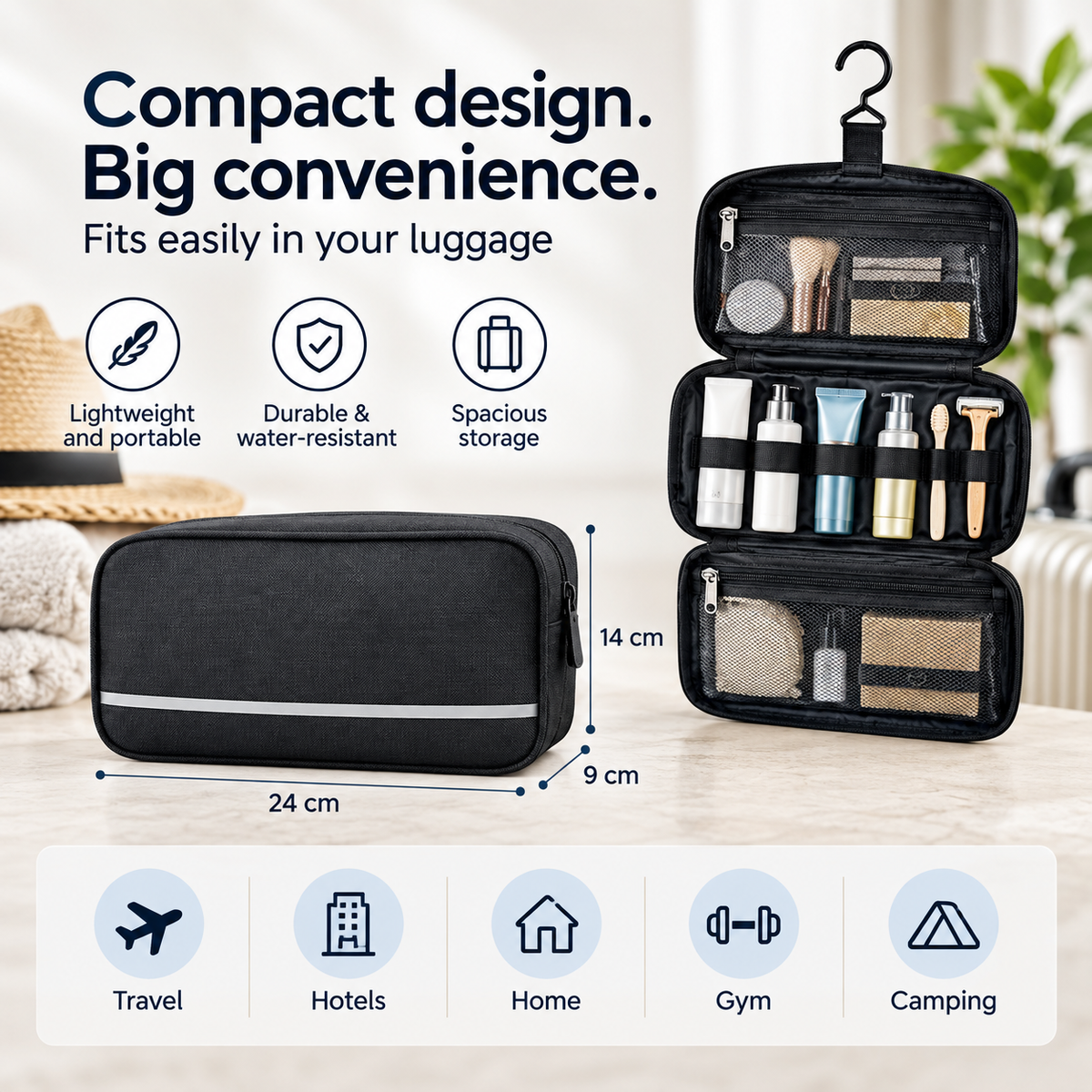 Hanging Travel Toiletry Organiser